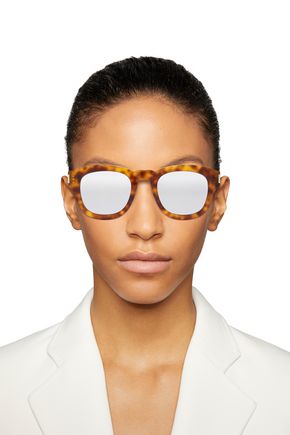 Click to view more detailed imagery on our partner's website Saint Laurent Woman D-Frame Tortoiseshell Acetate Sunglasses Light Brown