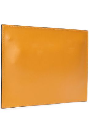 Marni Leather Pouch In Saffron