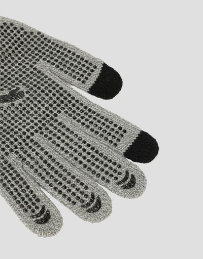 Scuderia Ferrari Online Store - Puma Scuderia Ferrari knit gloves with non-slip inserts - Regular Gloves