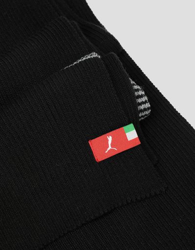 Scuderia Ferrari Online Store - Puma Scuderia Ferrari knit scarf with contrasting bands - Scarves