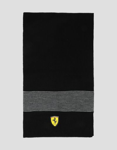 Bufanda Puma Scuderia Ferrari de punto con bandas en contraste
