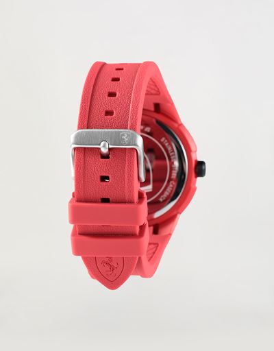 Scuderia Ferrari Online Store - Apex quartz watch with red silicone strap - Quartz Watches