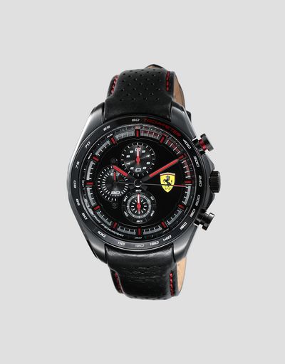 Speedracer クロノグラフウォッチ パーフォレーション加工レザーバンド