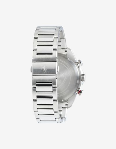 Scuderia Ferrari Online Store - Steel Speedracer chronograph watch with black dial - Chrono Watches