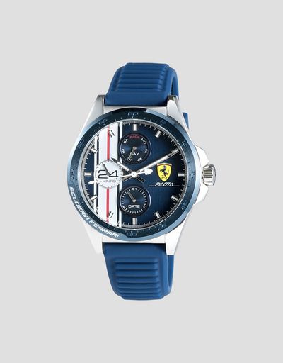 Pilotaクロノグラフウォッチ ブルーシリコンストラップ