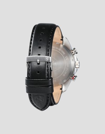 Scuderia Ferrari Online Store - Speedracer chronograph watch with perforated leather strap - Chrono Watches