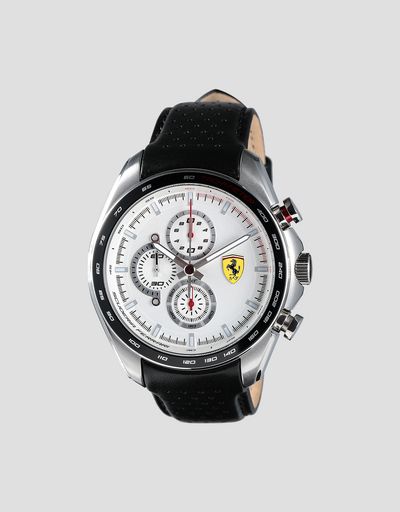 Speedracer クロノグラフウォッチ パーフォレーション加工レザーバンド