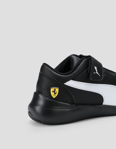 Scuderia Ferrari Online Store - Puma Scuderia Ferrari Kart Cat III kids sneakers with Velcro fastening - Active Sport Shoes