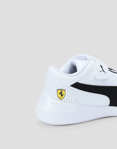 Scuderia Ferrari Online Store - Puma Scuderia Ferrari Kart Cat III kids sneakers with Velcro fastening - Active Sport Shoes
