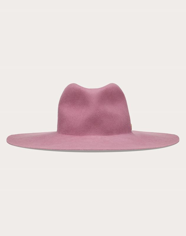 pink wide brim hat