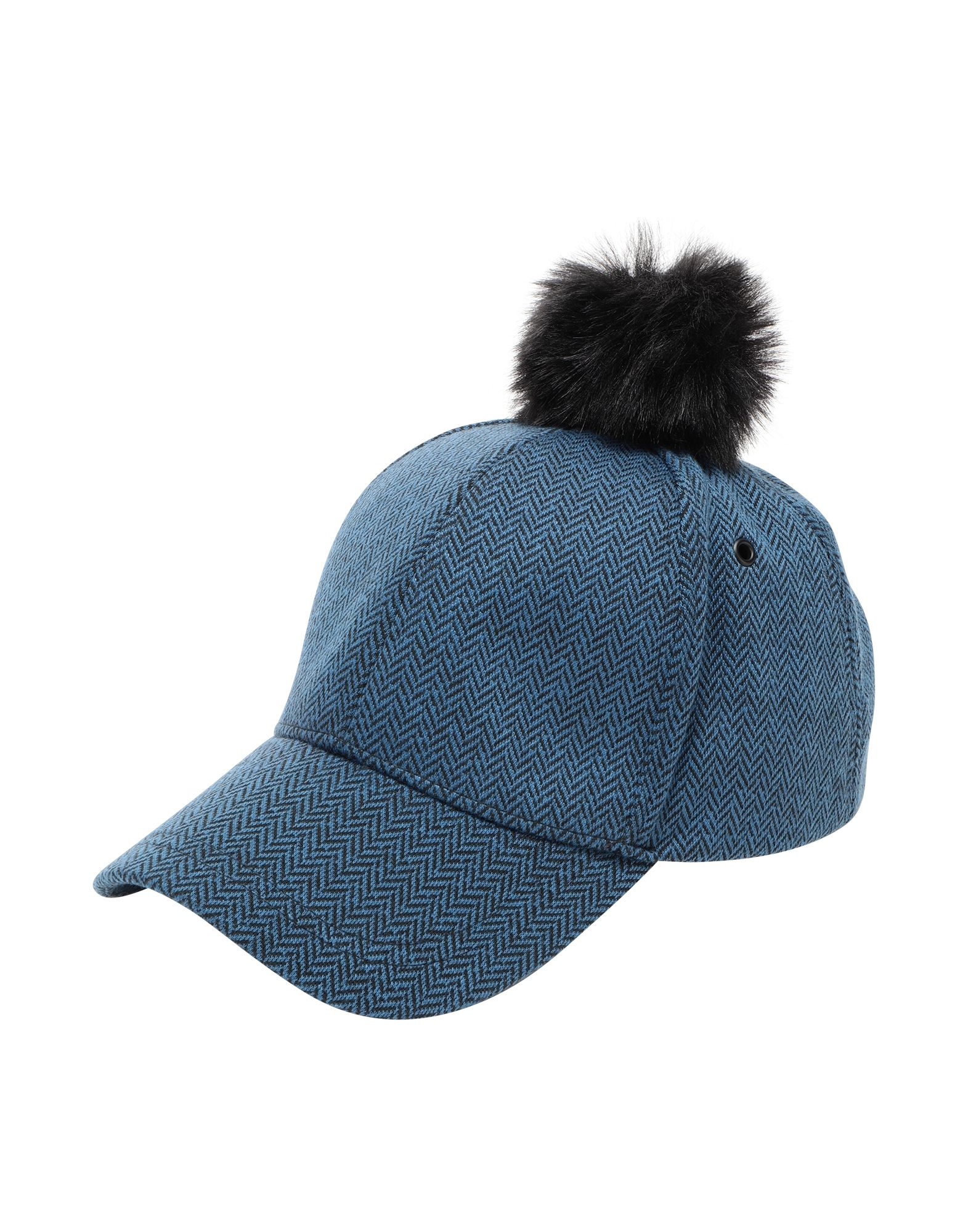 《セール開催中》PS PAUL SMITH レディース 帽子 ブルー one size ウール 100% WOMEN CAP POM