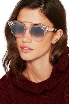 Jimmy choo store rose gold sunglasses