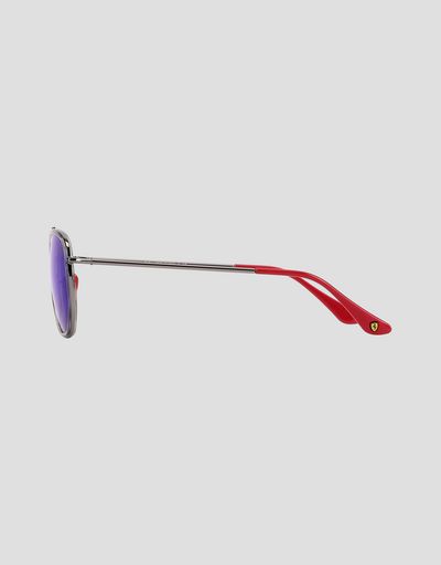 Scuderia Ferrari Online Store - Ray-Ban for Scuderia Ferrari with mirrored lenses RB3748M - Sunglasses