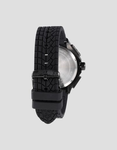 Scuderia Ferrari Online Store - Race Day chronograph watch with black silicone strap - Chrono Watches