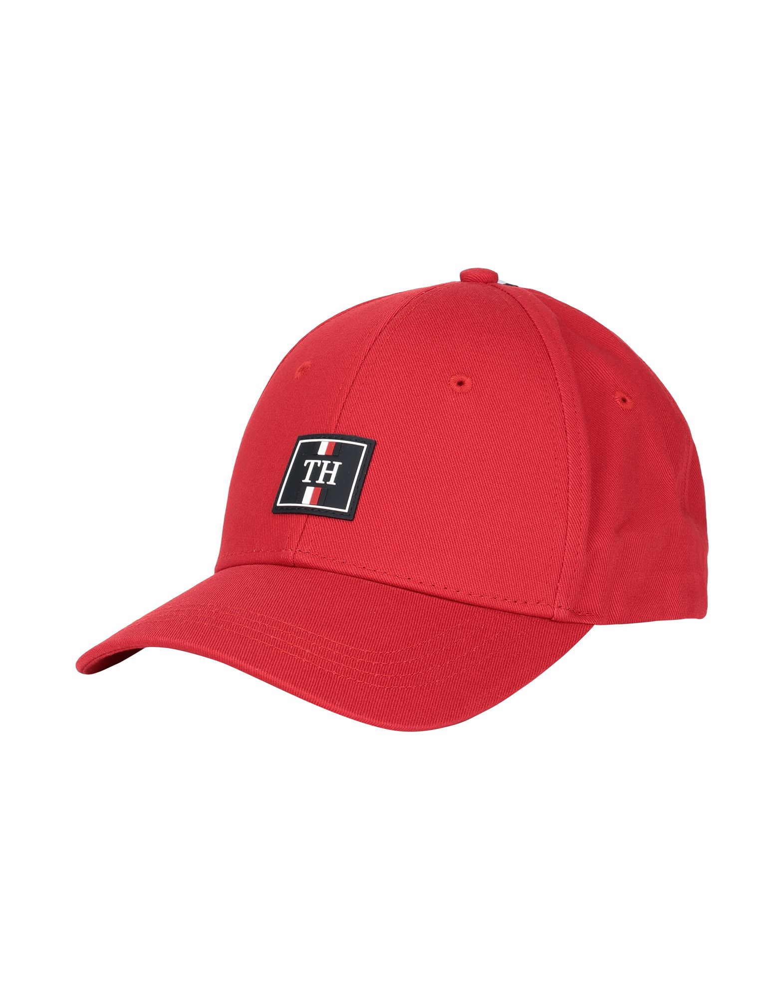 《セール開催中》TOMMY HILFIGER メンズ 帽子 レッド one size コットン BCI 100% TH ELEVATED CAP