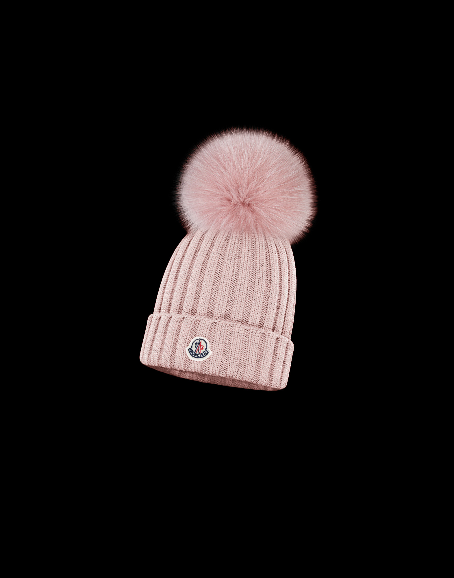 moncler hat fur pom pom