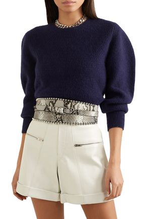 Click to view more detailed imagery on our partner's website Isabel Marant Kytoo Studded Snake-effect Leather Waist Belt In Animal Print
