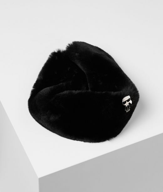 Karl Lagerfeld Mujer Diadema De Pelo Sintético K/ikonik Negro 100% Poliéster, Tamaño: OneSize