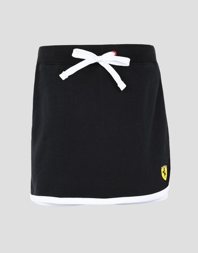 Gonna pantaloncino bambina in French Terry con coulisse