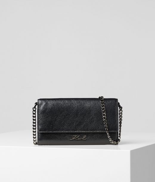 Karl Lagerfeld Donna K/signature Portafoglio Nero 100% Pelle Bovina, Taglia: OneSize