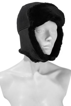 Australia Luxe Collective Raff Shearling Trapper Hat In Black