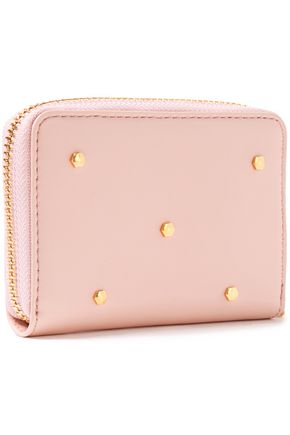 Anya Hindmarch Hexagon Studded Leather Wallet In Pastel Pink