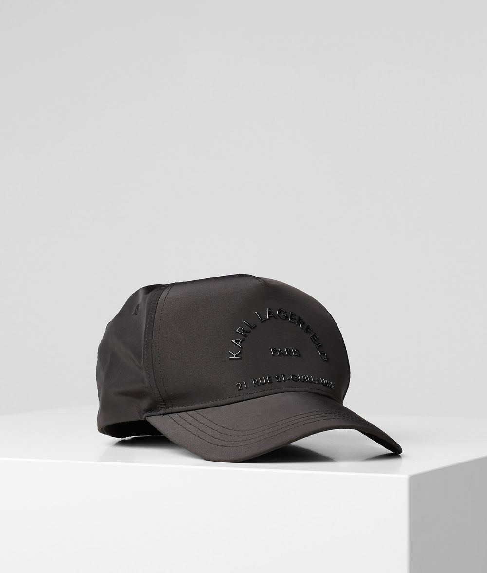 Karl Lagerfeld Unisexe Casquette Rue St-guillaume Noir 100% polyester, Taille: OneSize