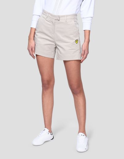 Shorts donna in gabardine stretch