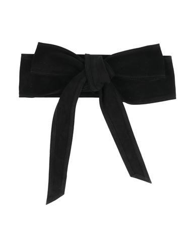 Woman Belt Black Size 32 Soft Leather