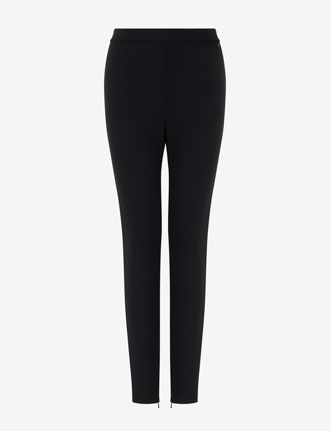 Armani Exchange Leggings Nero Viscosa, Poliammide, Elastan