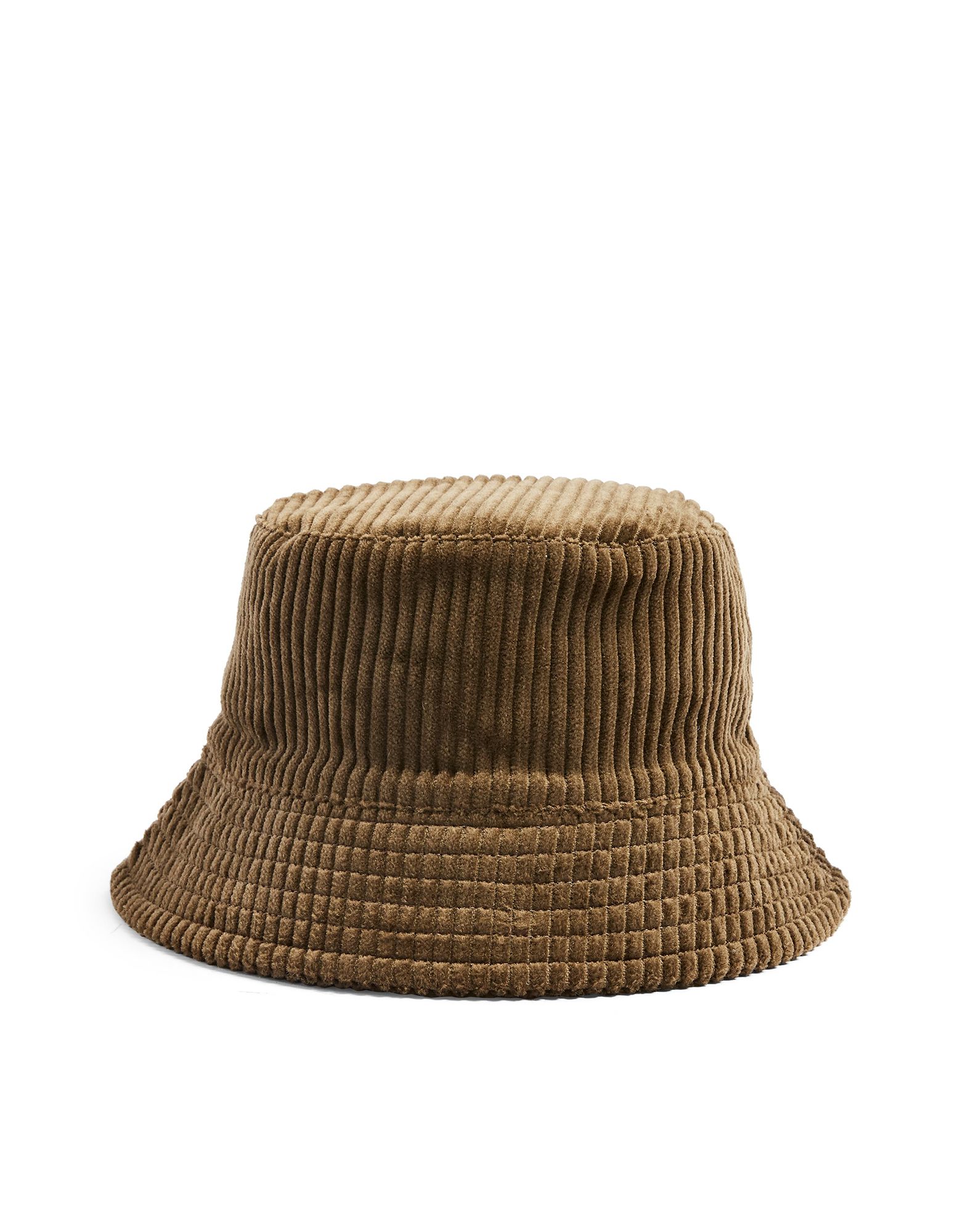 《セール開催中》TOPSHOP レディース 帽子 ミリタリーグリーン one size コットン 100% KHAKI CORDUROY BUCKET HAT