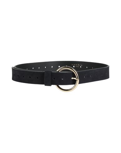 Sandro Woman Belt Midnight Blue Size 3 Cowhide, Zamak In Blue