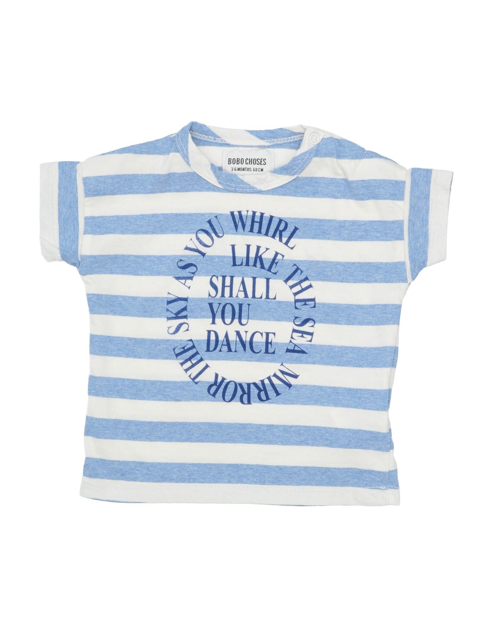 Shop Bobo Choses Newborn Girl T-shirt Azure Size 3 Organic Cotton, Cotton In Blue