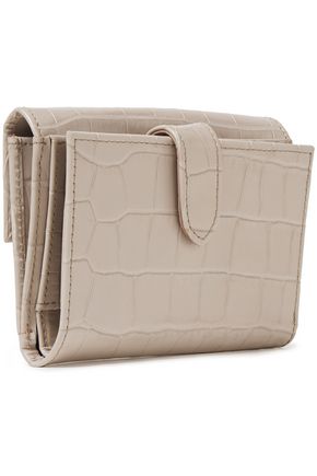 Aspinal Of London Mayfair Croc-effect Leather Wallet In Mushroom