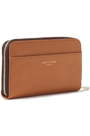Aspinal Of London Continental Clutch Leather Wallet In Light Brown