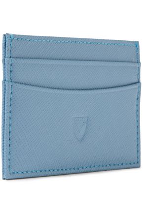Aspinal Of London Textured-leather Cardholder In Light Blue