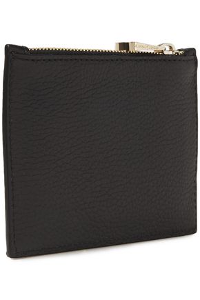 Aspinal Of London Essential Pebbled-leather Pouch In Black