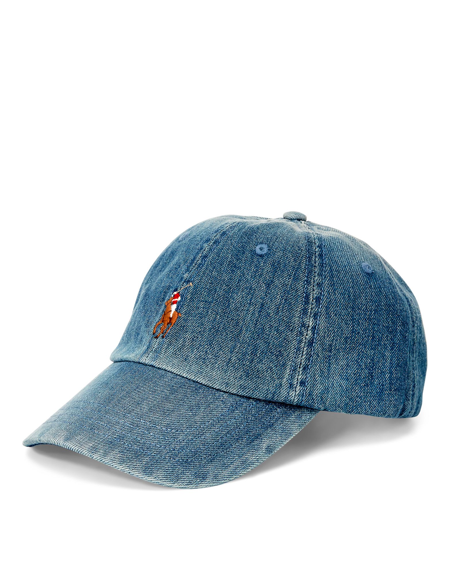 《セール開催中》POLO RALPH LAUREN メンズ 帽子 ブルー one size コットン 100% DENIM BASEBALL CAP