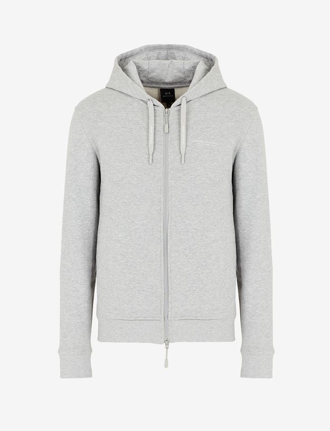 Armani Exchange Felpa Con Cappuccio Grigio Cotone