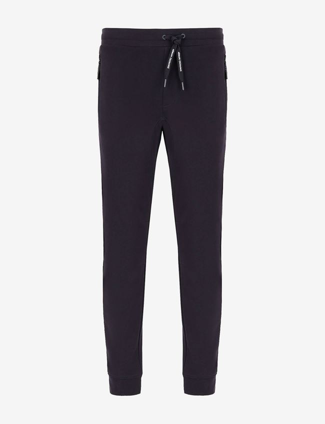 Armani Exchange Pantalone Da Jogging Blu Navy Cotone