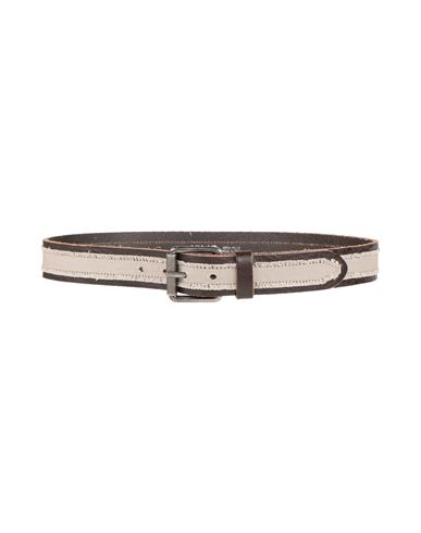 Liu •jo Man Man Belt Light Grey Size 36 Soft Leather, Textile Fibers In Gray
