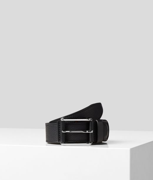 Karl Lagerfeld Uomo Cintura In Pelle Nero 100% Pelle, Taglia: 80