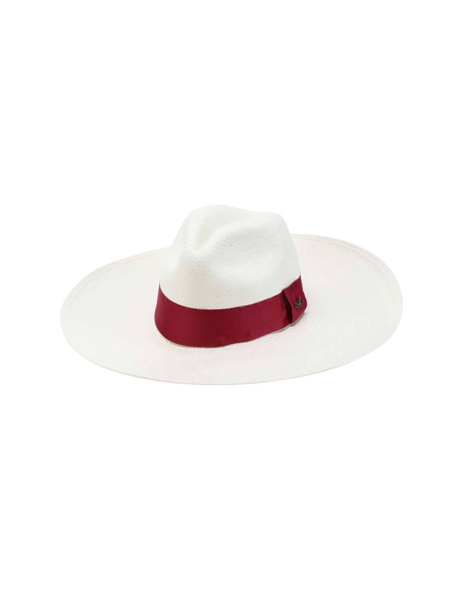 《セール開催中》PANAMA HATTERS レディース 帽子 ホワイト M ストロー 100% EXTRA LARGE BRIM LIPSTICK RED +TRAVEL BAG