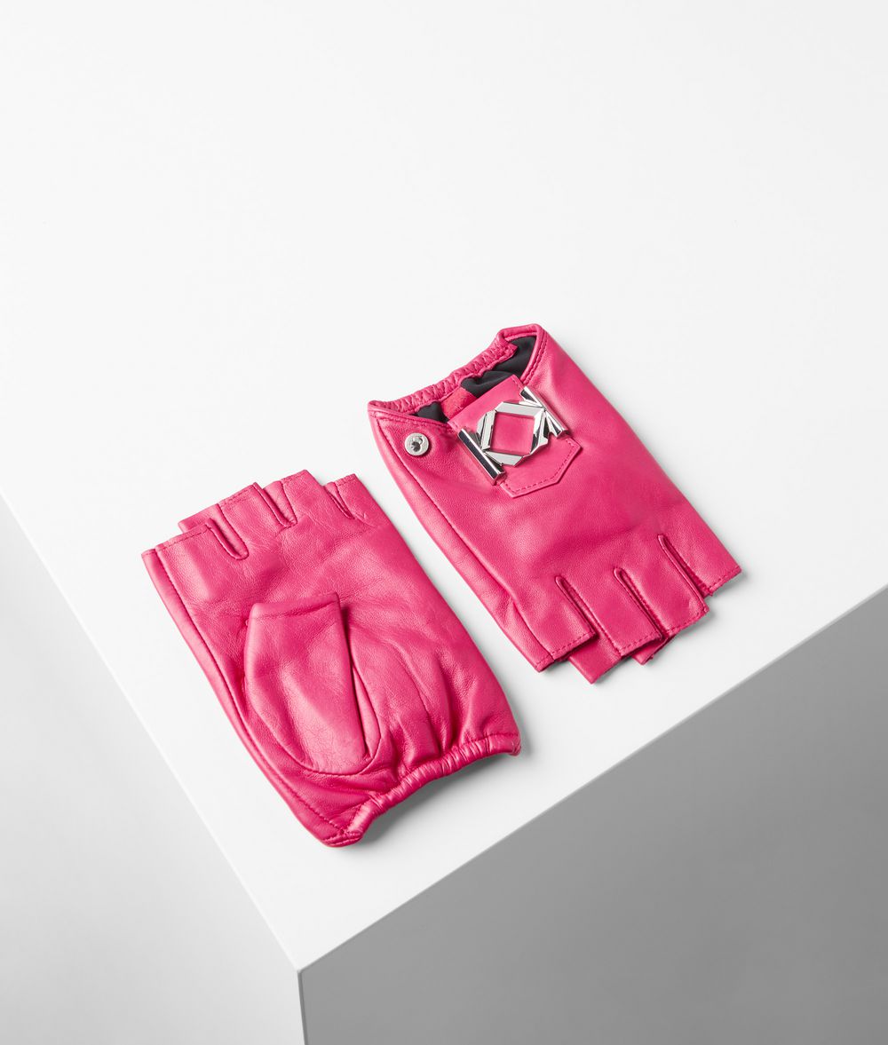 Karl Lagerfeld Mujer Mitones Miss K Peony Pink 100% Piel de cabra, Tamaño: S/M