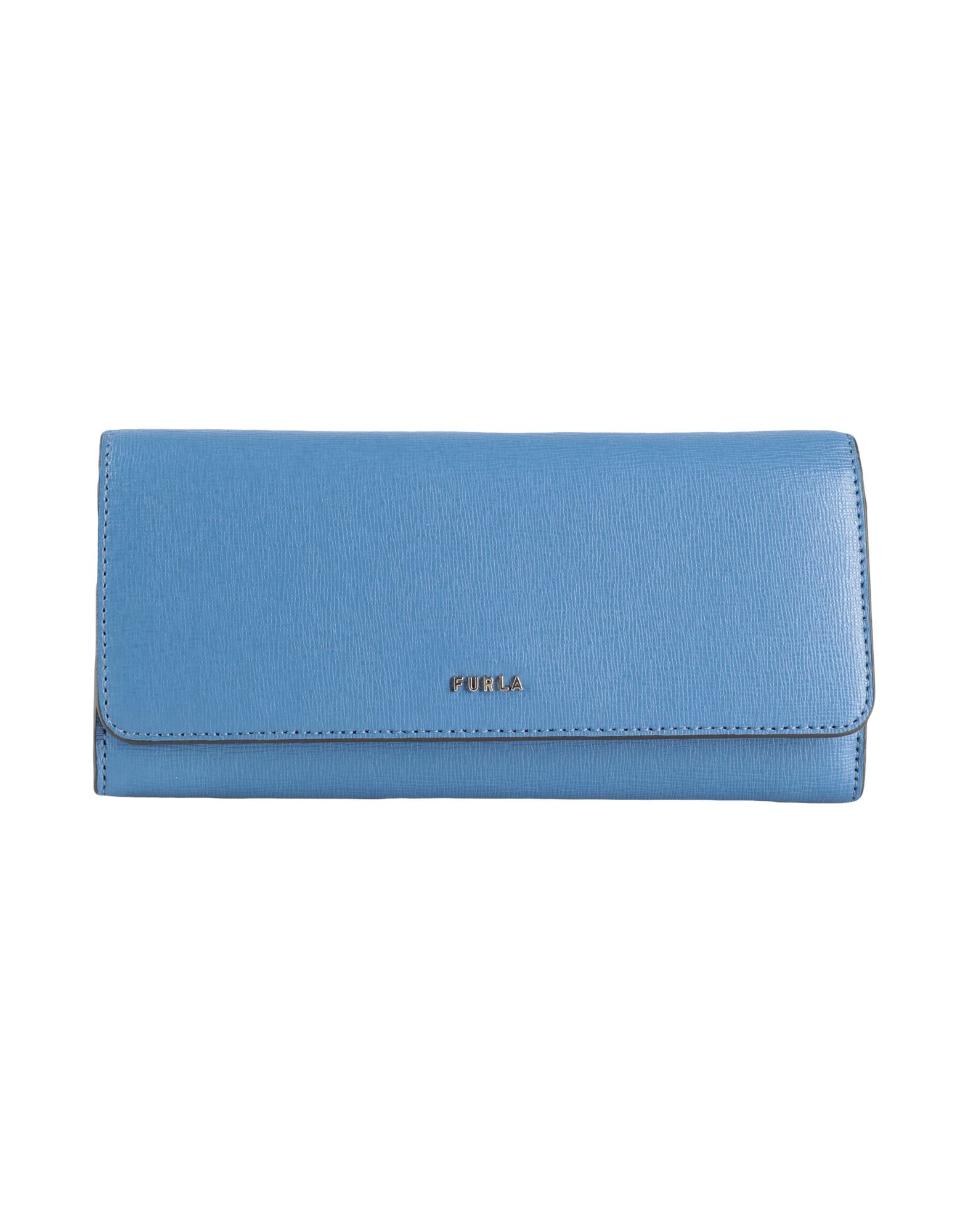 Furla Babylon Continental Wall Woman Wallet Slate Blue Size - Soft Leather