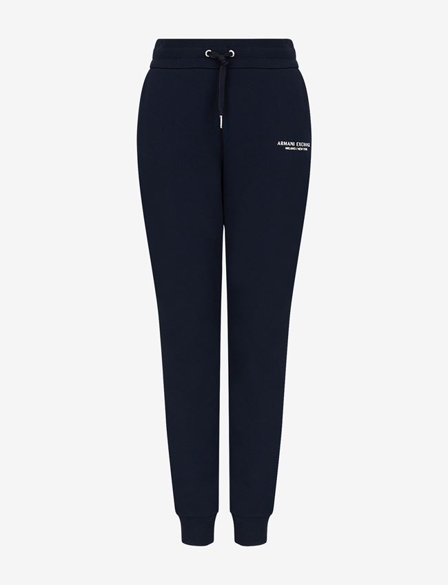 Armani Exchange Pantalone Da Jogging Blu Navy Cotone, Elastan