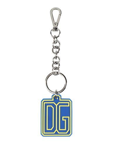 Dolce & Gabbana Man Key Ring Blue Size - Zama, Pvc - Polyvinyl Chloride, Steel, Brass In Blue