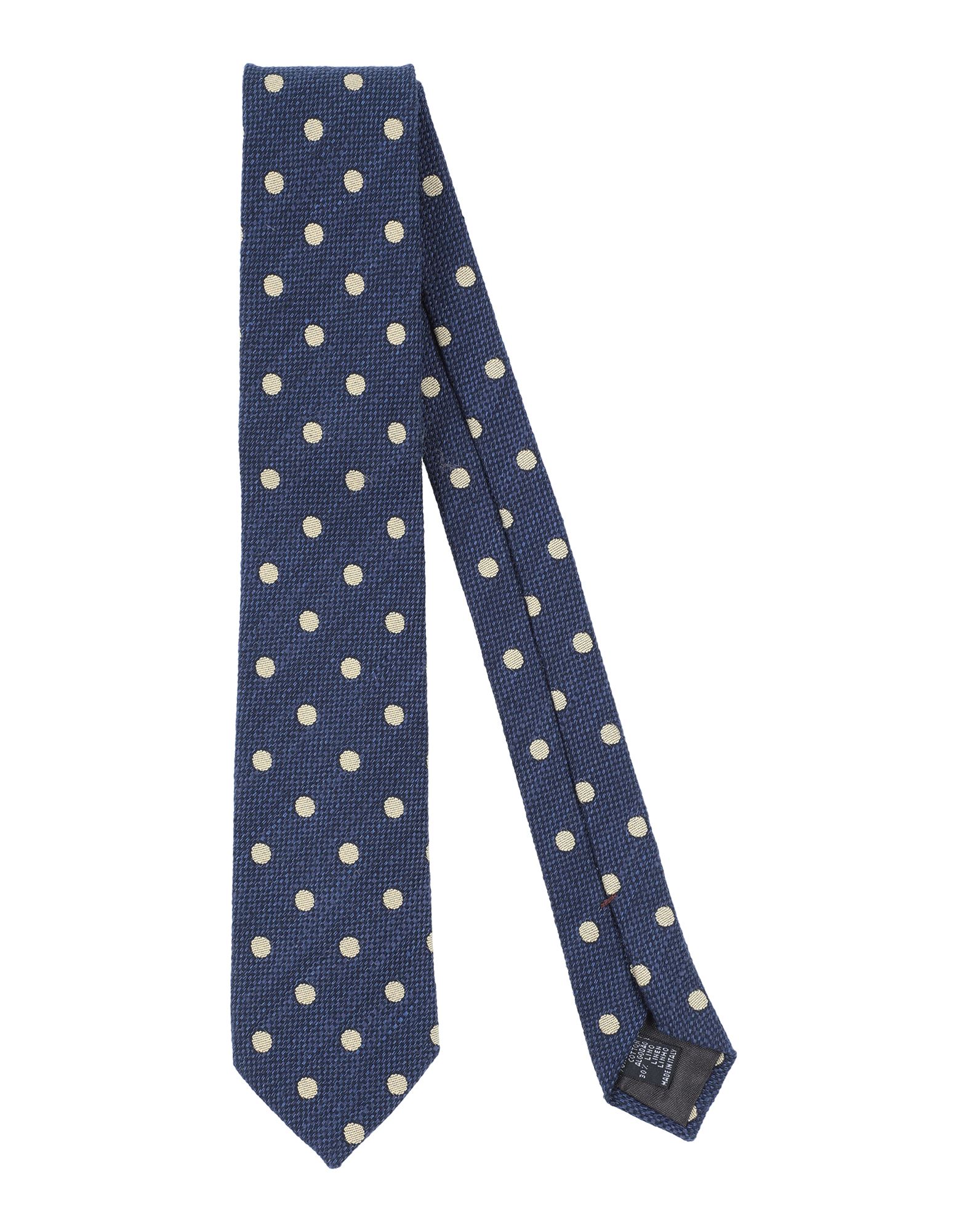 Caruso Man Ties & Bow Ties Midnight Blue Size - Cotton, Linen