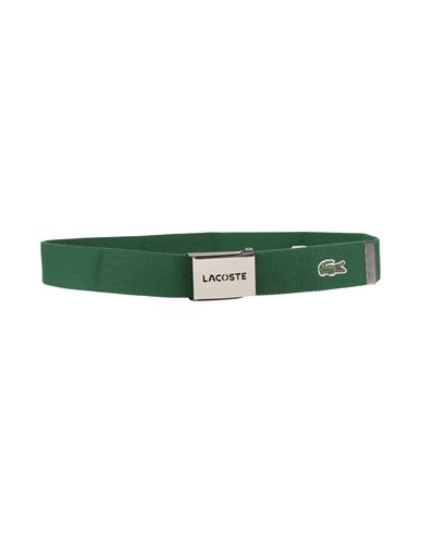 Shop Lacoste Man Belt Green Size 43 Polyester, Polypropylene