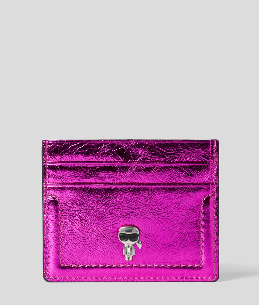 Karl Lagerfeld Unisex K/IKONIK METALLIC-KARTENETUI | Metallic Fuchsia | One Size